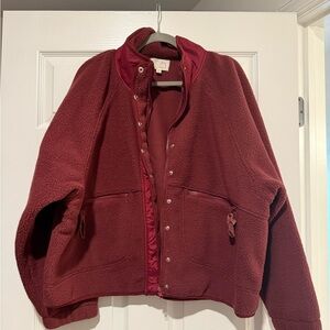 Oli & Hali Deep Red Teddy Jacket